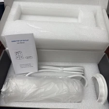 ANNQUAN 3.15" Pop Up Countertop Outlet with 15W Wireless Charger, Max 20W White