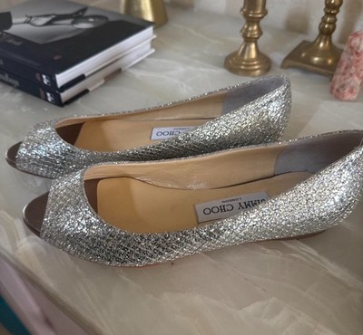 Jimmy Choo London Kitten Heel Flats & Black Flats With Gems both Size 36 Sold Tg
