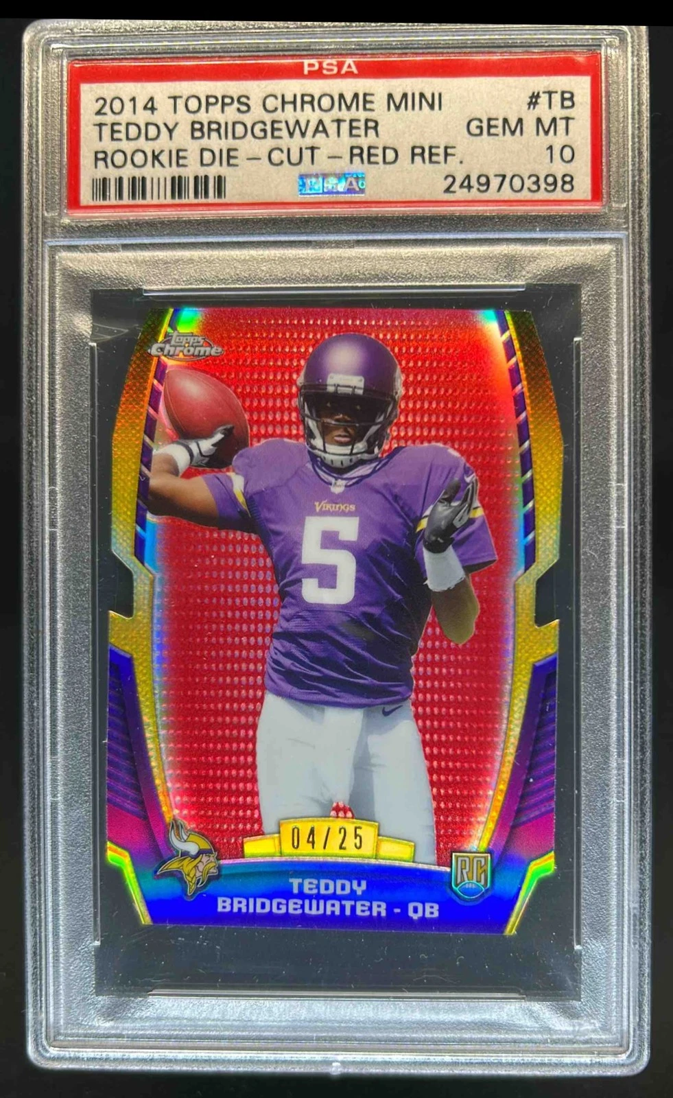 Teddy Bridgewater Topps Chrome Mini Rookie Die-Cut #TB Base