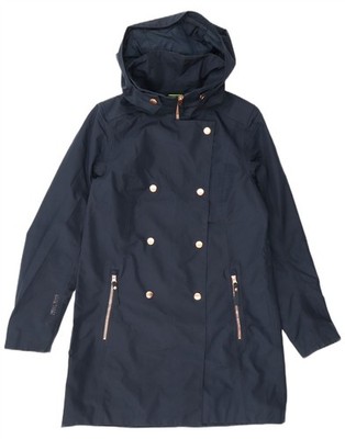 Helly Hansen Damen zweireihiger Regenmantel mit Kapuze UK 10 Small marineblau DM10