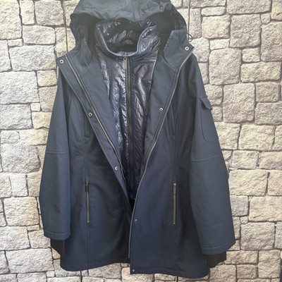 Softshell-Jacke von French Connection, Gr. L,dunkelblau mit Westen-Optik,3L6