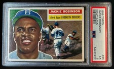 1956 Topps Jackie Robinson #30b Dodgers PSA 5