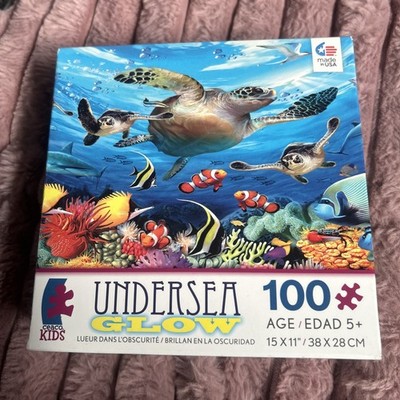Undersea Glow 100 Piece Puzzle Ceaco Kids ''Seavilians'' 2011 Ages 5+ MPN 1616-4