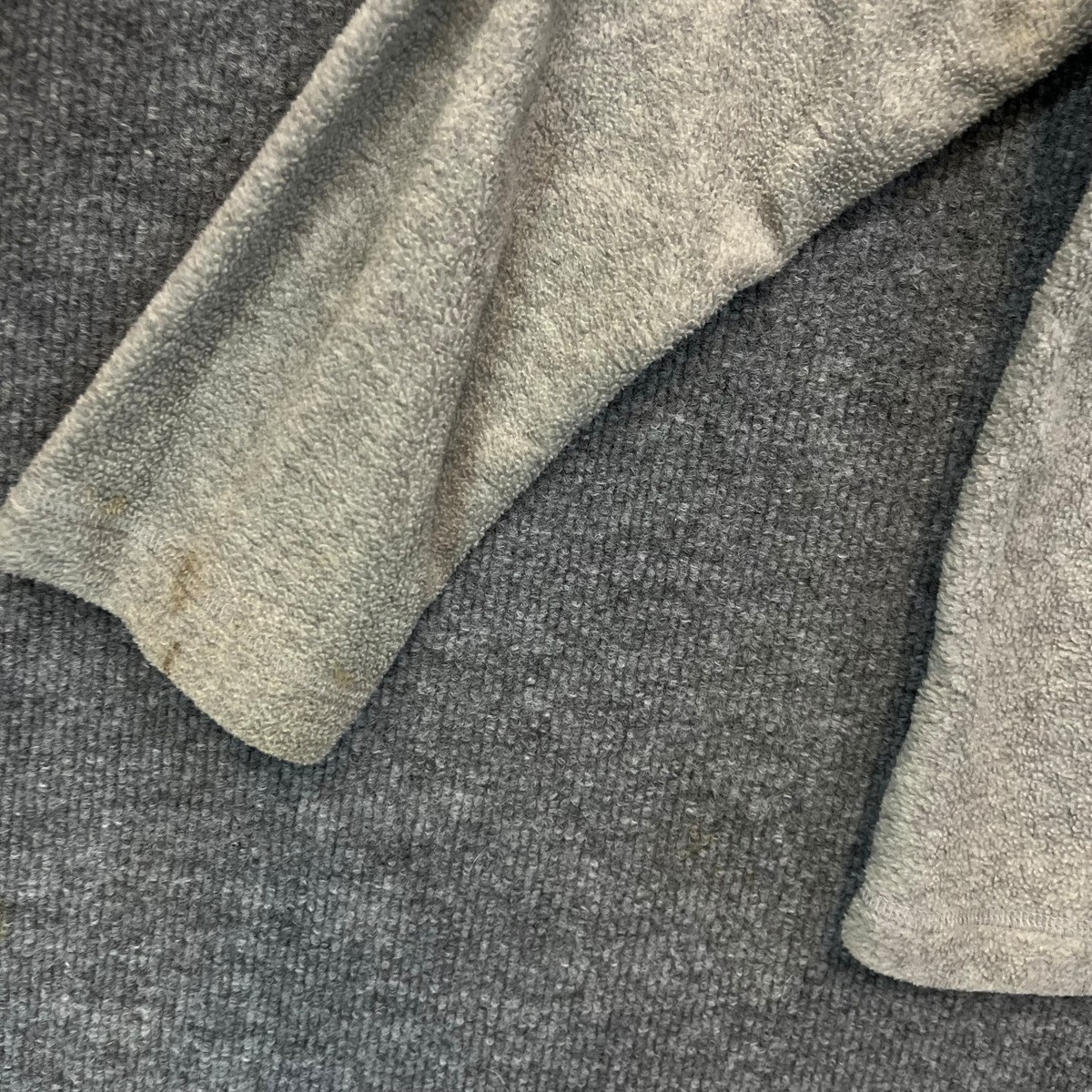 Vintage Disney Mickey Mouse Embroidered Gray Fleece Quarter Zip Hoodie - Large View 5