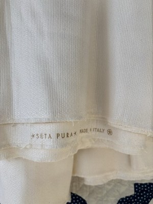 6.67 Yds Italian Seta Pura Couture Ottoman/Faille Silk Fabric Ivory 55  Wide