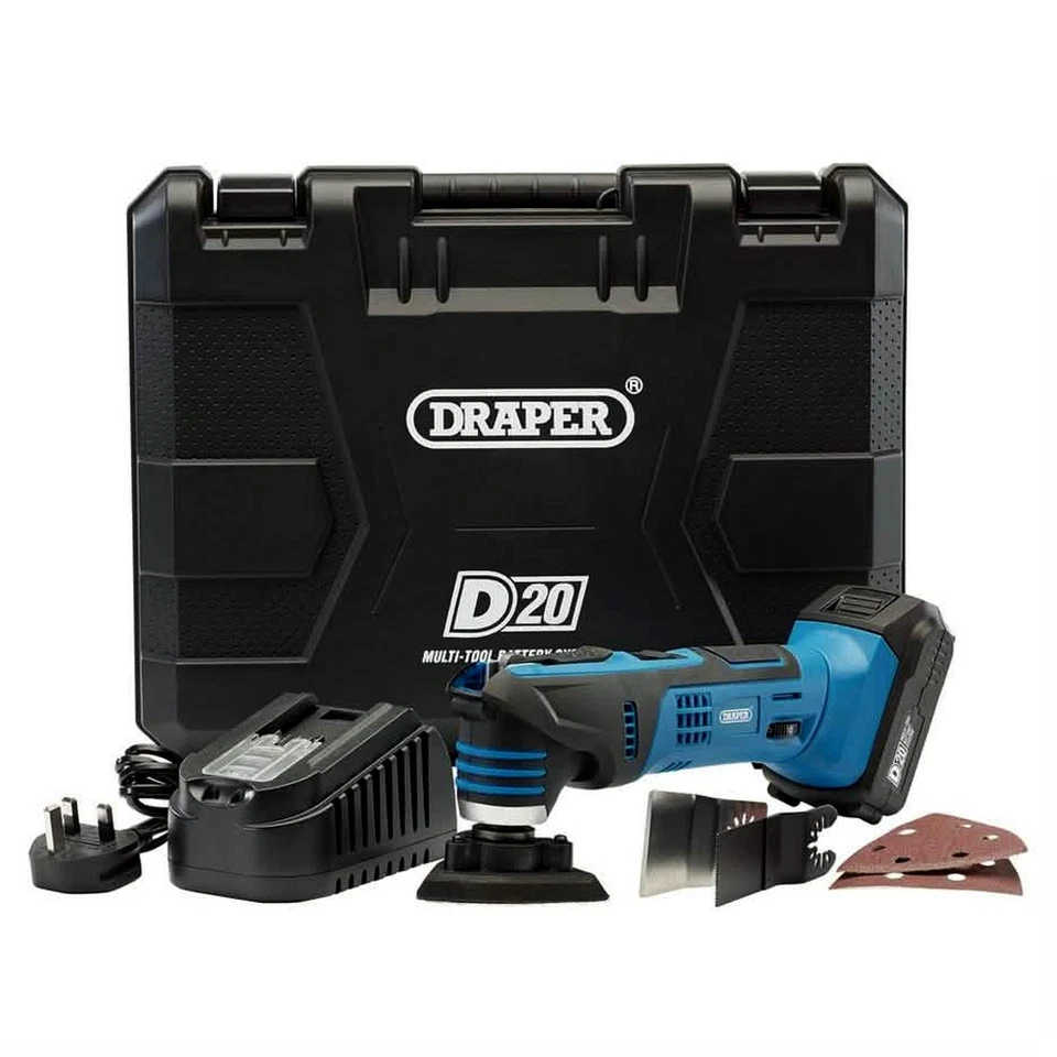Cordless Oscillating Multi Function Power Tool Charger Battery Case Draper 00595 - Image 2 of 4
