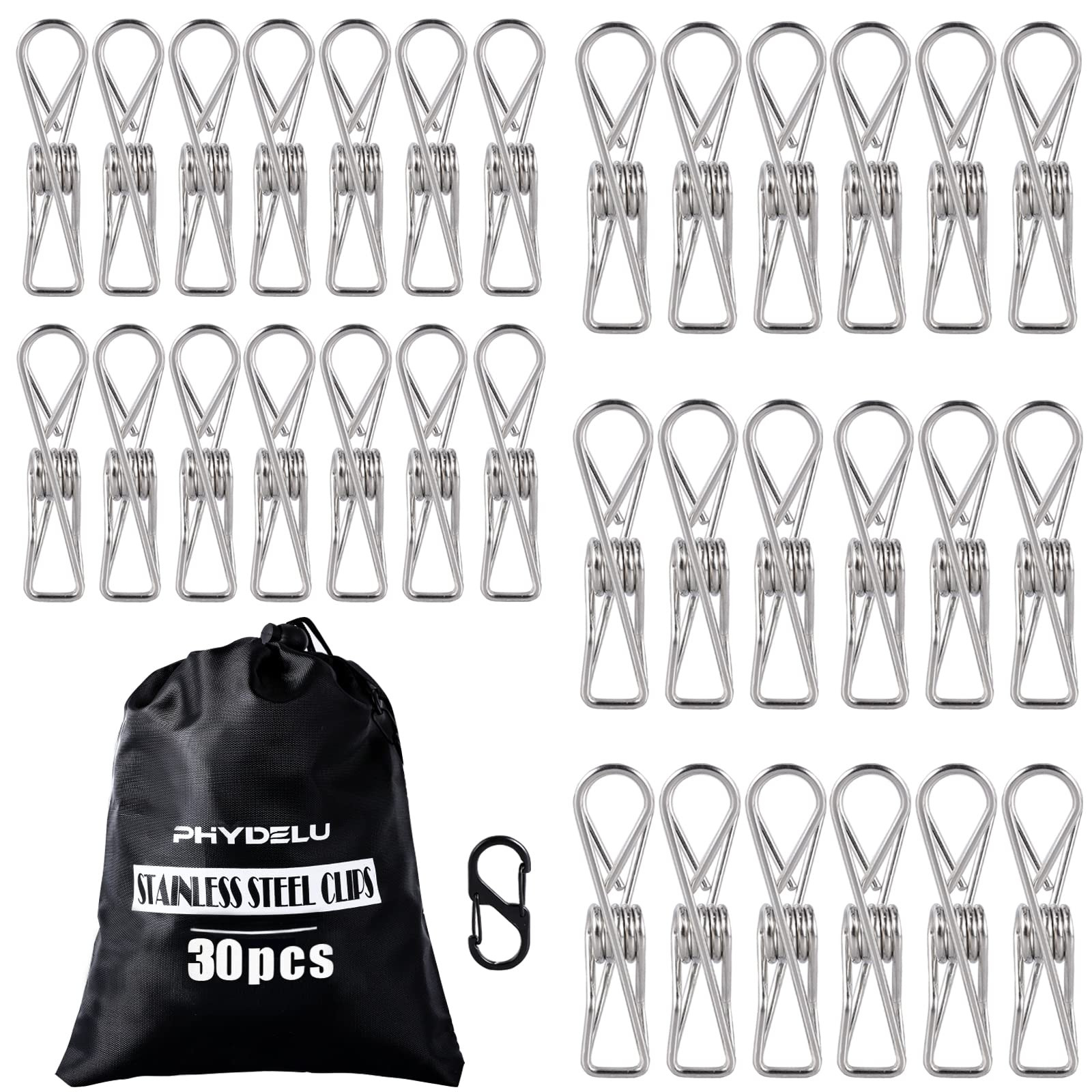 (30PCS) Stainless Steel Laundry Clothes Pins Heavy Duty Outdoor, Clothespins ...