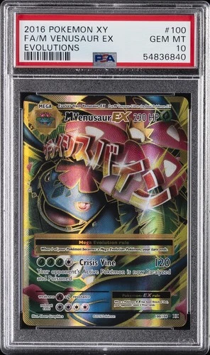 New Listing2016 POKEMON XY EVOLUTIONS #100 FULL ART/M VENUSAUR EX PSA 10