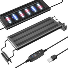 USB Mini Aquarium LED Light, Full Spectrum Aquarium Light w/ Extendable Brackets