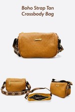 Boho Strap Tan Crossbody Bag   Stylish Everyday Shoulder Bag
