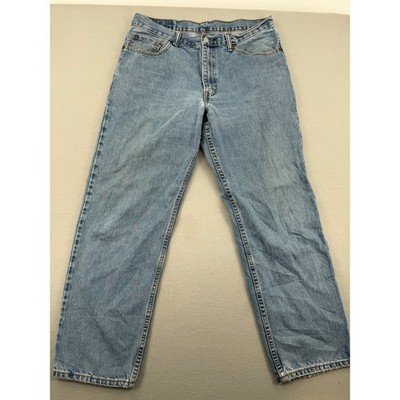 Levis 550 Relaxed Fit Tapered Leg Jeans Mens 34x30 (34x29) Light Wash Blue Denim
