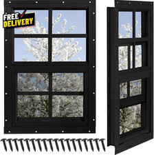 Shed Windows 2 Pack Chicken Coop Windows 24 X 36 with Tempered Glass and F......