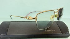 Authentic Hot Cartier eyeglasses, C D cor gold-finish frame semi-rimless box R15