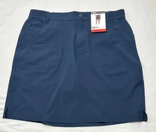 Tilley Women's M Trek Skort Navy Blue Skirt Built-In Shorts Stretch UV Protectn