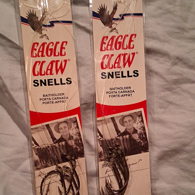 Eagle Claw 139 Snelled Baitholder Bait Hooks 4/0 6-Pack Bronze