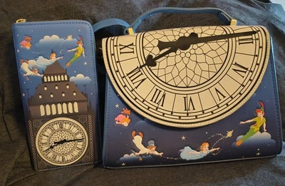 Disney Loungefly Peter Pan Crossbody Purse And Wallet Set Brand New Missing Tags - Image 1 of 4