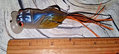 WEIHAL OUTDOOR PRODUCTS INC. LTD New Listing#E 1 PC BLUE/OLIVE 12.6g 65mm Cicada Popper Soft Topwater Silicone Lure!!