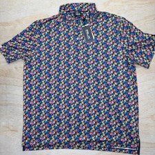 NEW RLX Ralph Lauren Classic Fit Performance Print Polo Shirt Floral XL
