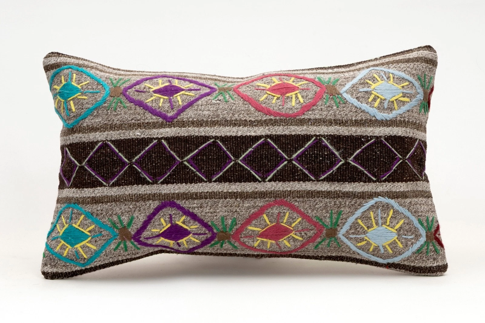 Decorative Pillow Cover, 12x20 in, Turkish Kilim Cushion, Boho Sofa Throw Pillow
Opens in a new wind