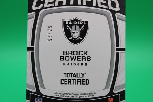 Brock Bowers 3 Color Patch 2024 Panini Totally Certified Baller Blue /75 #CB-BRB - Picture 7 of 8
