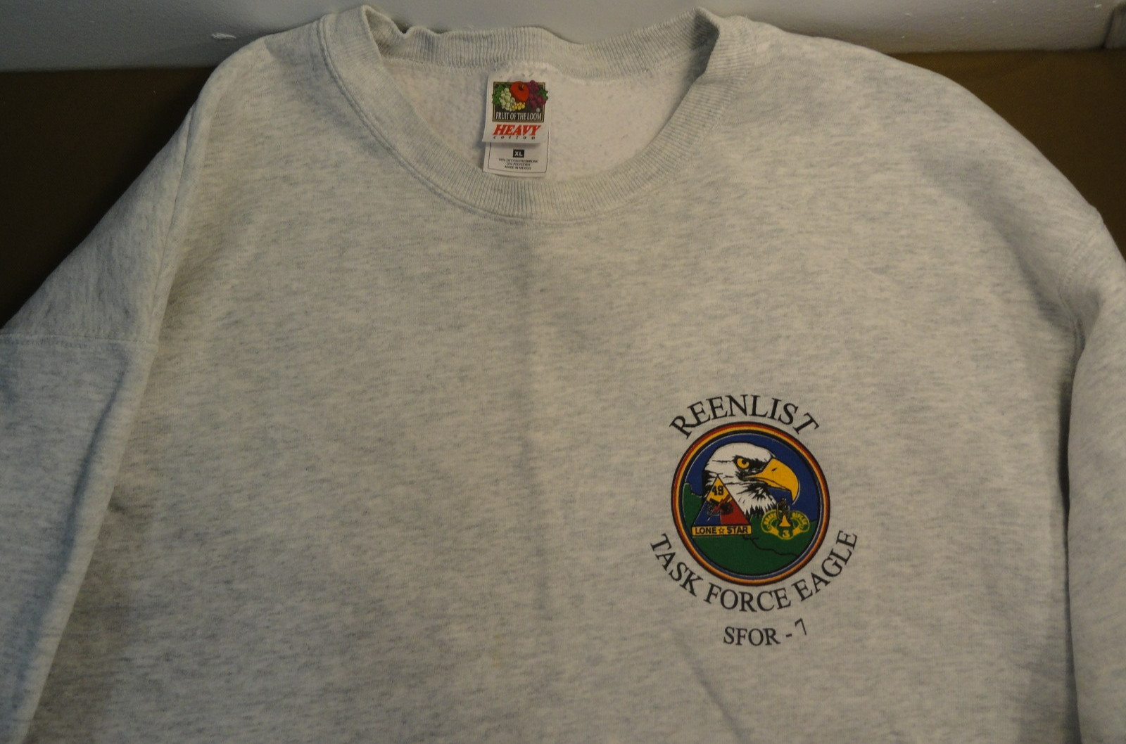 REENLIST TASK FORCE EAGLE SFOR 7 GRAY COTTON/POLY… - image 3