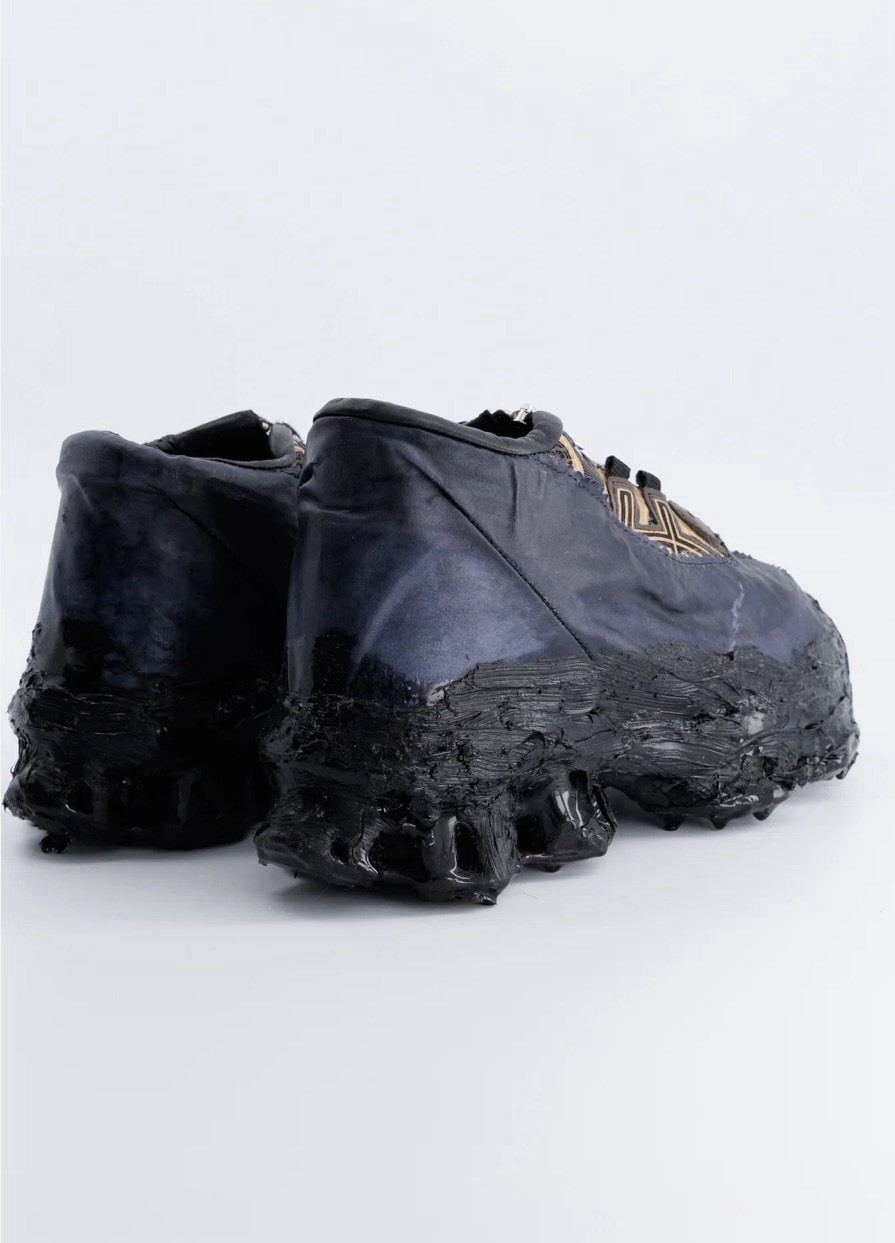 ASISCS X TAREET SS25 DEFARAT - BLUE & GOLD SNEAKERS HAND MADE 1 OF 1 thumbnail 5