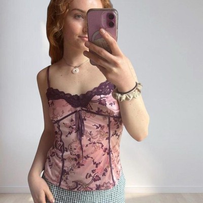 & Other Stories Women's Purple and Pink Vests-tanks-cami