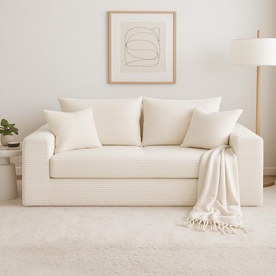 Convertible Sofa Bed, 3 in 1 Loveseat Folding Couch Bed Foldable - Chaise Lou...
