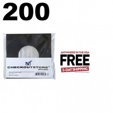 200 Paper Record Polylined With Hole for 7" Vinyl 45 RPM Inner Sleeves 1-3 DAY