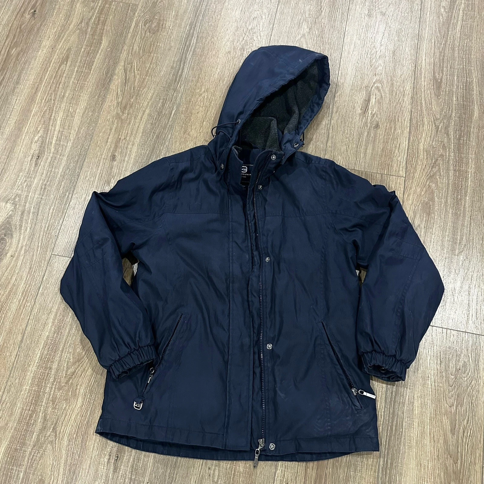 Free Country Men's Mid-Weight Jacket Sz Small Detachable Hood - EUC