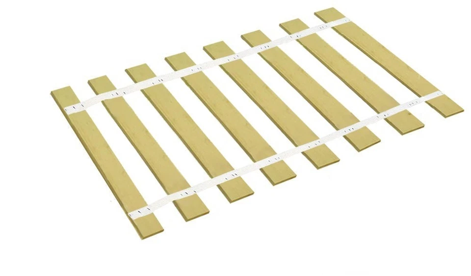 Listones de cama marco dividido tamaño queen estrechamente espaciados 2 pulgadas plataforma de madera hueca Foto 3 de 3