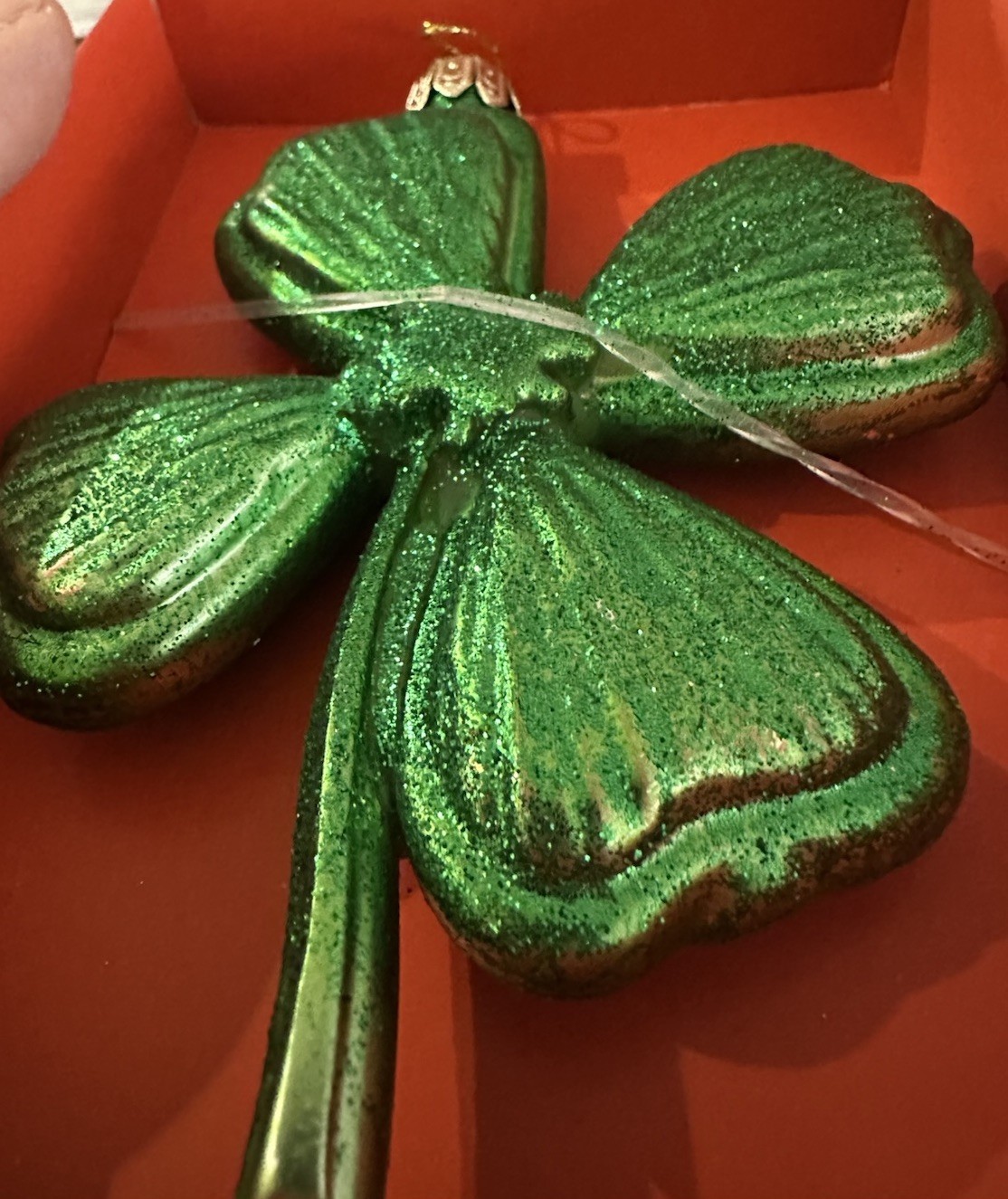 John Derian Target Glass 4 Leaf Clover  Ornament 2025 New Lucky Irish Shamrock