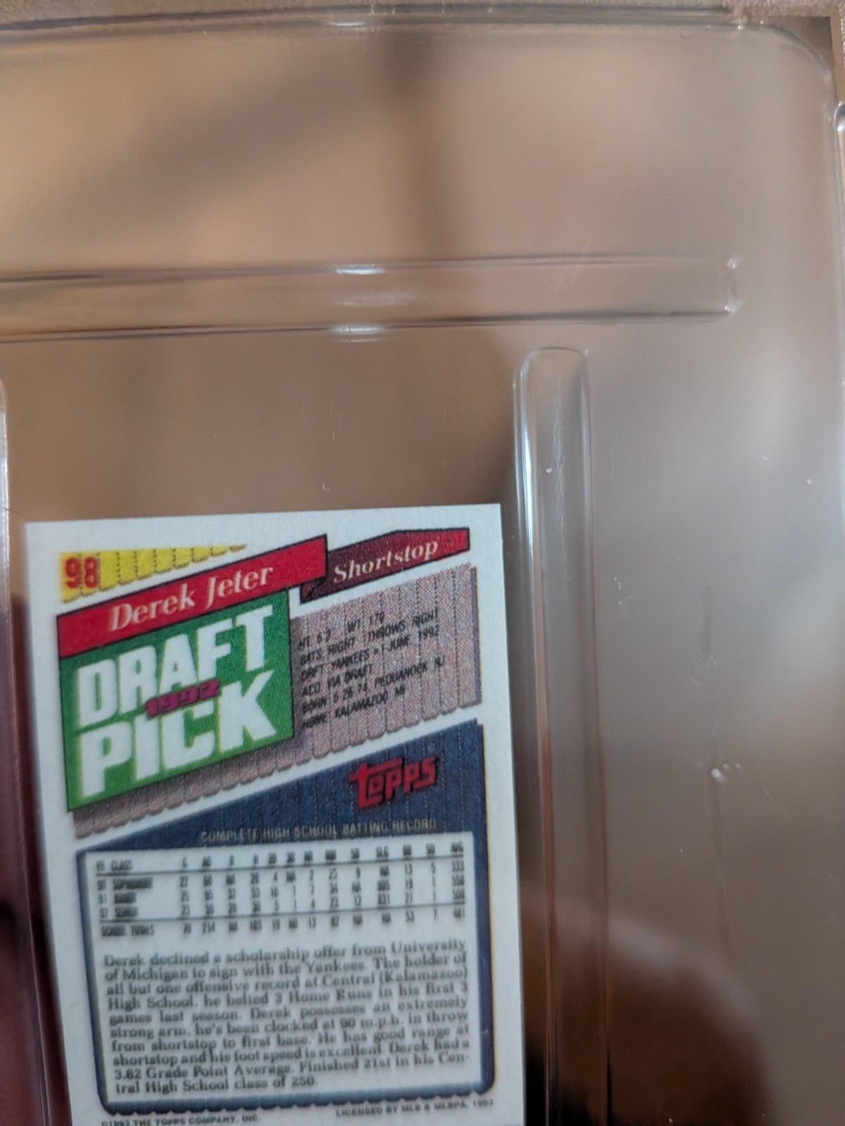 1993 TOPPS MICRO #98 DEREK JETER PSA 9 MINT  view 11