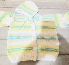 Vintage Baby Handmade Sweater And Hat.