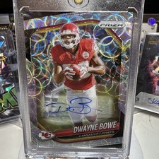 Panini Prism Dwayne Bowe Autographed Card Numbered 18/ 25 !!