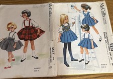 McCall’s Printed Patterns #5577 Suspender Dress 1960, #6251 Child Separates 1962