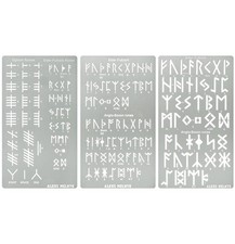 Elder Futhark and Ogham Rune Metal Stencils by Aleks Melnyk