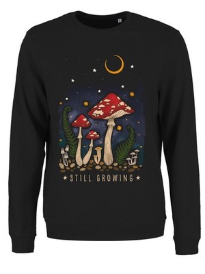 Magical Mushrooms Still Growing Damen Sweatshirt schwarz