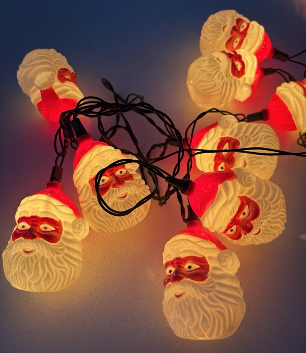 Lighted Santa Face In Christmas Lights (1946-1990) for sale | eBay