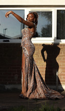 Custommade Brown Strapless Long Prom Dress Sh...