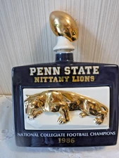 VINTAGE 1986 Penn State Nittany Lions National Champions Decanter~Michter's Dist