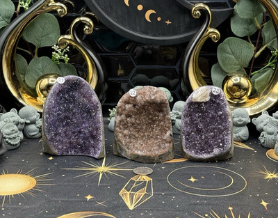 Natural Brazilian Amethyst Cut-Base Galaxy Sparkle on All Free shipping