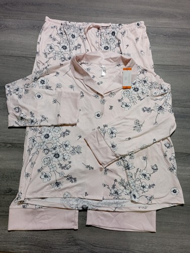 FN by Flora Nikrooz 2 Piece Pajama Set Womens 2XL Pink Floral