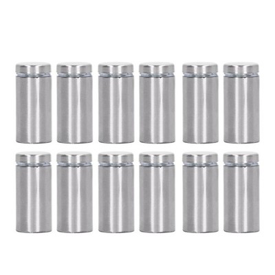 12x Standoff Screws Stainless Steel Wall Sign Advertising Hardware Nail For SET