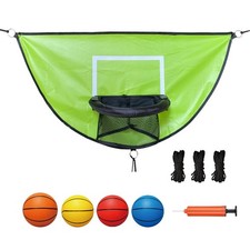 Trampoline Basketball Hoop, with Pump and 4 Mini Balls, Easy to Install, Univ...