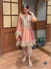 DESIGNER BOLLYWOOD SALWAR KAMEEZ PAKISTANI INDIAN WEDDING PARTY DRESS SHARARA