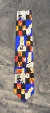 Vintage Dilbert Softwear Dilbert Squares Print 100% Silk Necktie