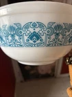 Rare Vintage MCM PYREX Blue Horizon Pattern #403 2-1/2 Qt Medium Mixing Bowl