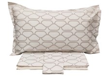 TRUSSARDI COMPLETO LENZUOLA-COPRILETTO 2 PIAZZE IN RASO 100% COTONE - BLOOM