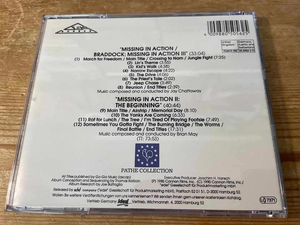 MISSING IN ACTION (Jay Chattaway) OOP 1990 Silva Screen Soundtrack Score CD EX - Image 2 of 2